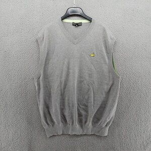 Clubhouse Collection‎ Sweater Mens XL Gray Masters Vest Cotton Cashmere Blend